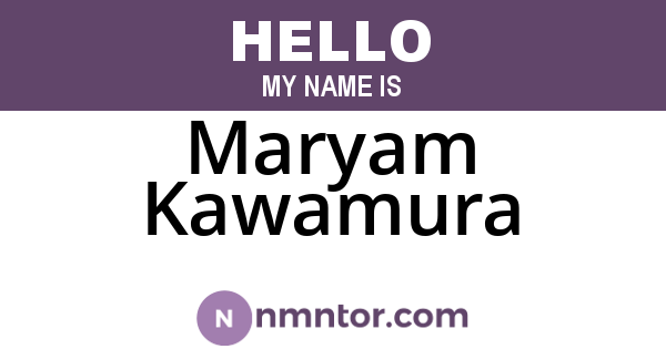 Maryam Kawamura