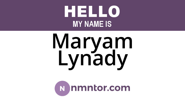 Maryam Lynady
