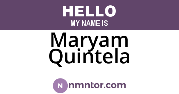 Maryam Quintela