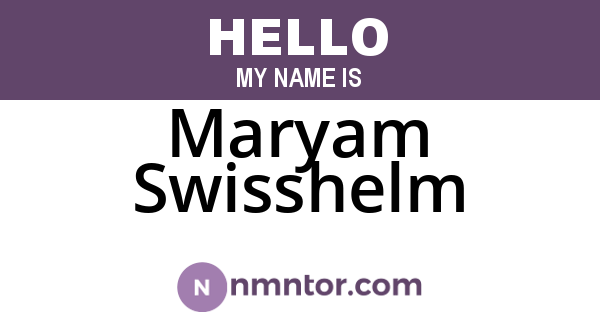 Maryam Swisshelm