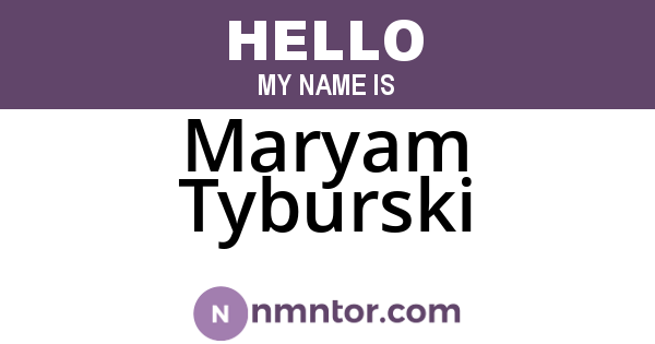 Maryam Tyburski
