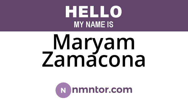 Maryam Zamacona