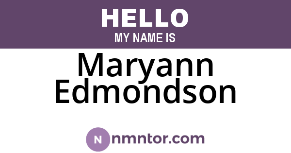 Maryann Edmondson