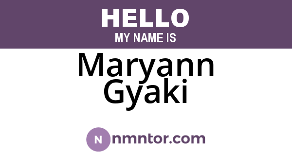 Maryann Gyaki