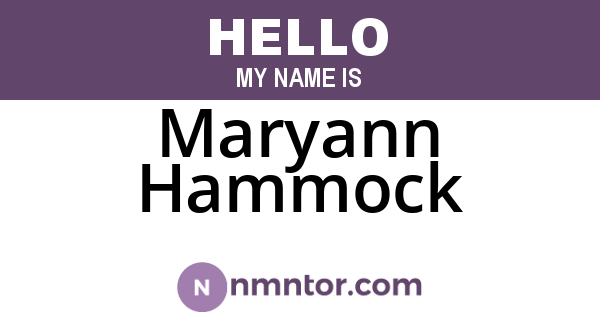 Maryann Hammock