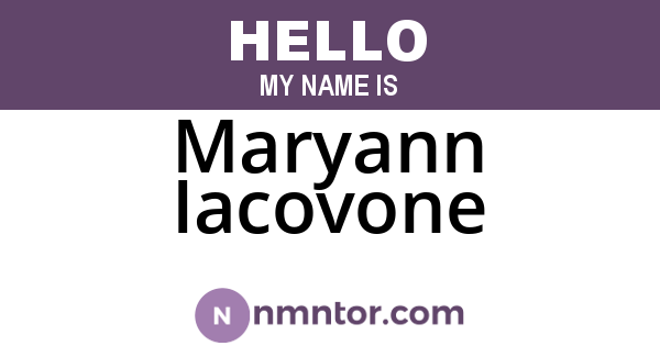 Maryann Iacovone