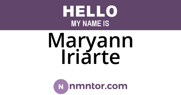 Maryann Iriarte