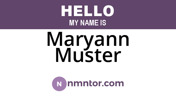 Maryann Muster