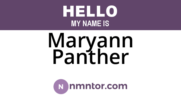 Maryann Panther