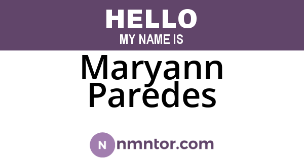 Maryann Paredes