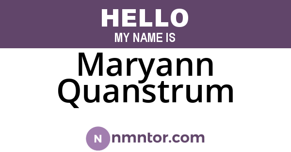 Maryann Quanstrum