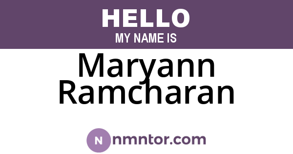 Maryann Ramcharan