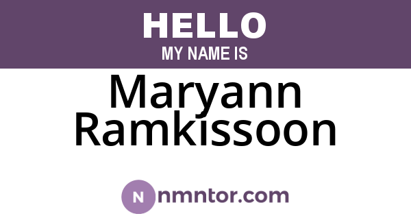 Maryann Ramkissoon