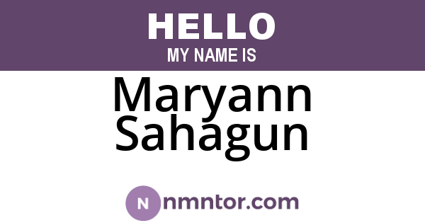 Maryann Sahagun