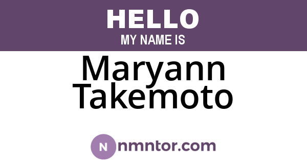 Maryann Takemoto