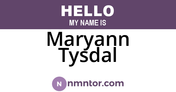 Maryann Tysdal