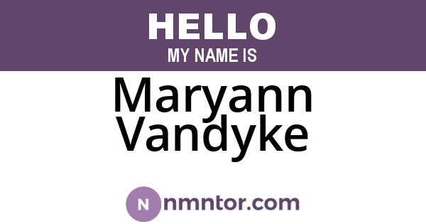 Maryann Vandyke