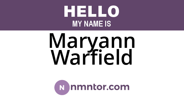 Maryann Warfield
