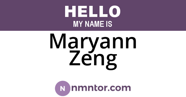 Maryann Zeng