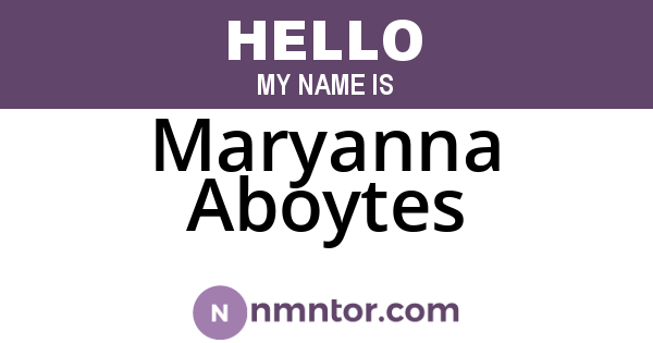 Maryanna Aboytes