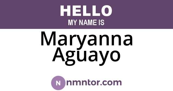 Maryanna Aguayo
