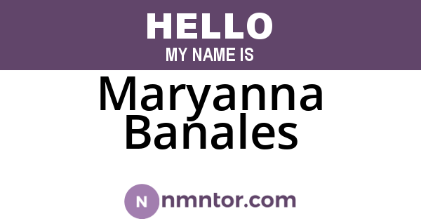 Maryanna Banales