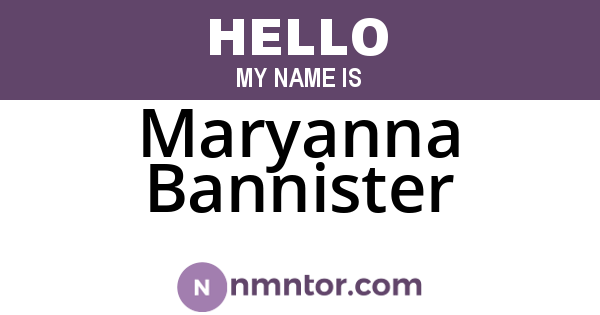 Maryanna Bannister