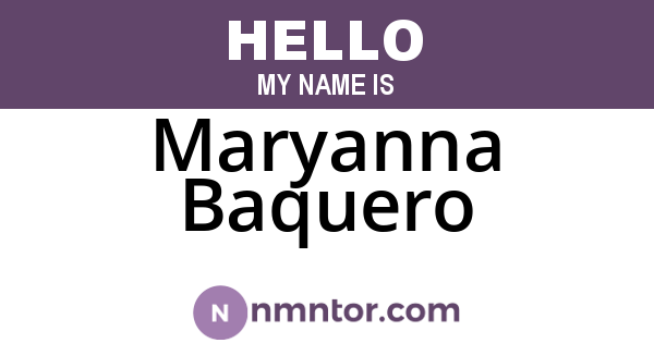 Maryanna Baquero