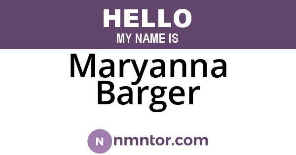 Maryanna Barger