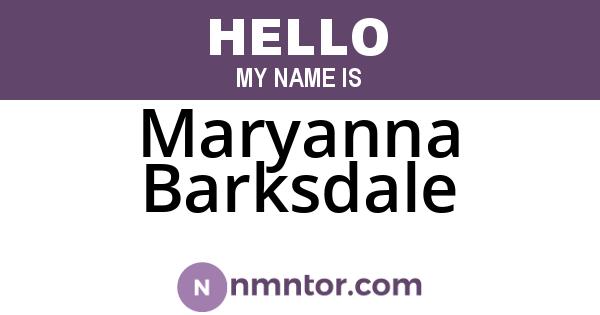 Maryanna Barksdale