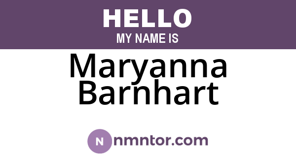 Maryanna Barnhart