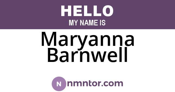 Maryanna Barnwell