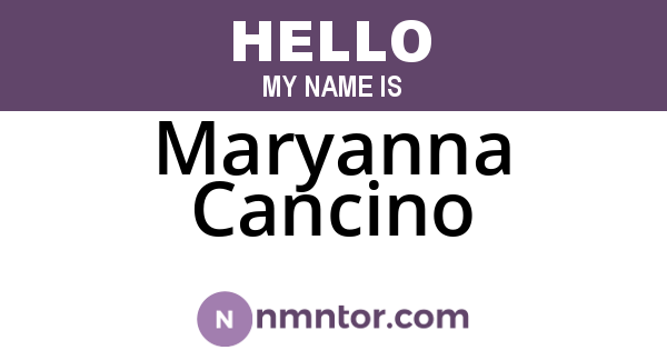 Maryanna Cancino