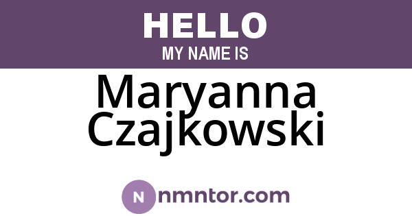 Maryanna Czajkowski