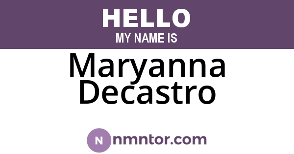 Maryanna Decastro