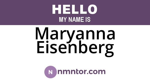Maryanna Eisenberg