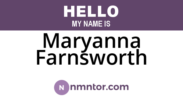 Maryanna Farnsworth