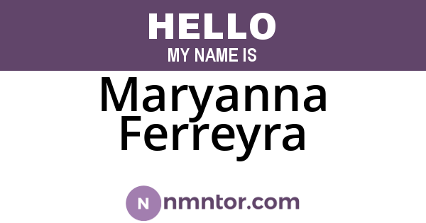 Maryanna Ferreyra