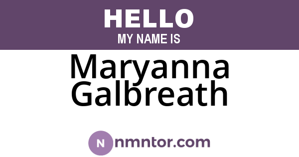 Maryanna Galbreath