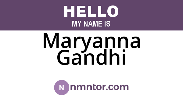 Maryanna Gandhi