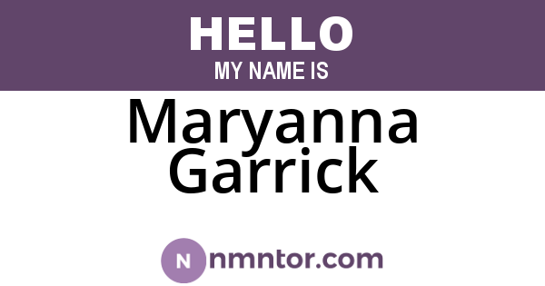 Maryanna Garrick