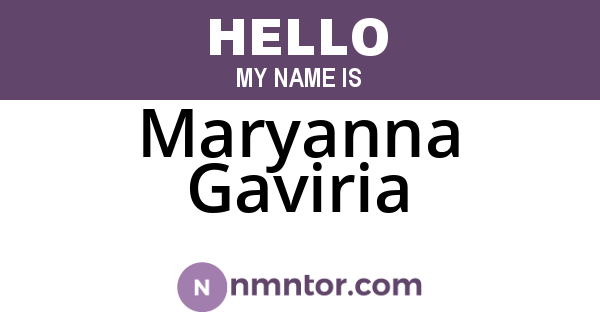 Maryanna Gaviria
