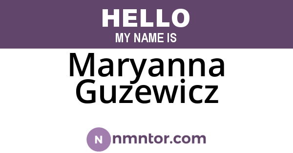Maryanna Guzewicz