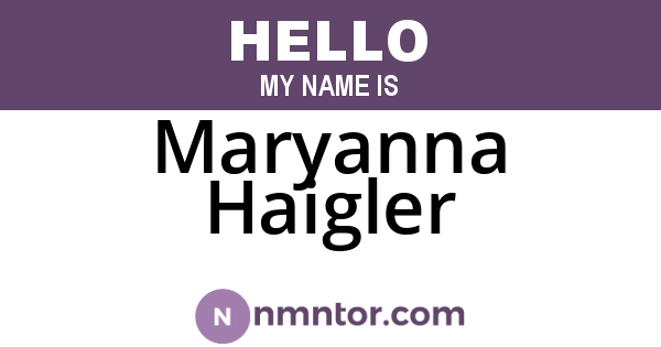 Maryanna Haigler