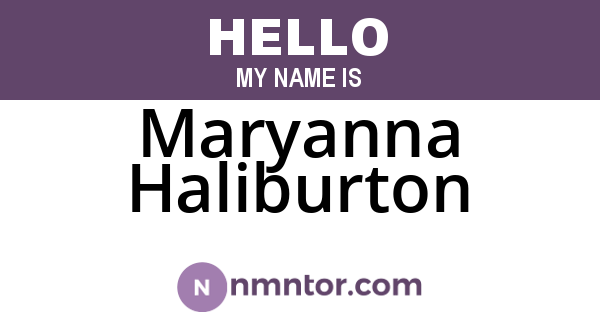 Maryanna Haliburton