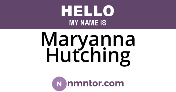 Maryanna Hutching