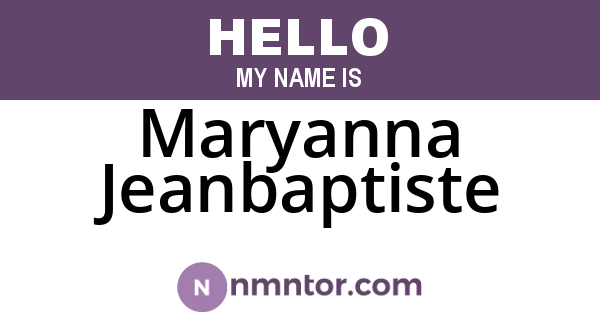 Maryanna Jeanbaptiste