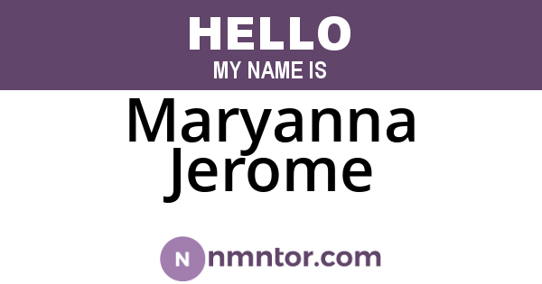 Maryanna Jerome