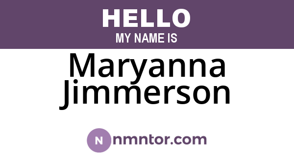 Maryanna Jimmerson