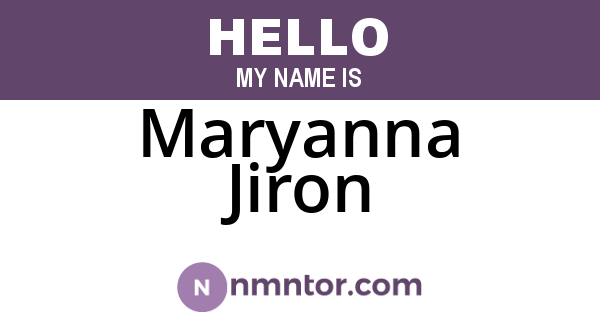 Maryanna Jiron